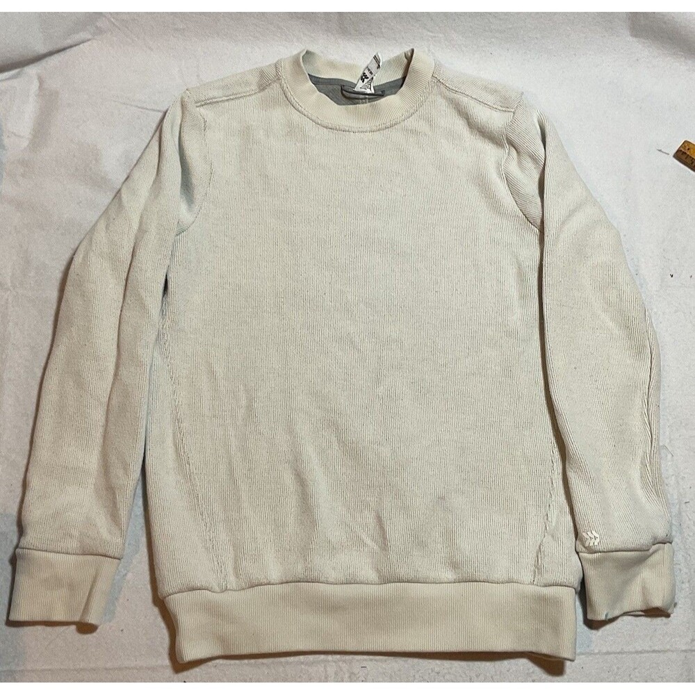 All In Motion Pullover Sweater Men’s   Small Cream With Gray Fleece Lining